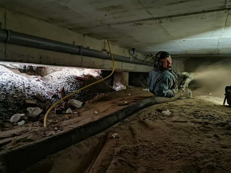 zand blazen schelpen blazen kruipruimte verzakking